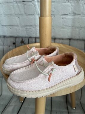 Hey Dude Kids Pink Canvas Slip-On Sneakers